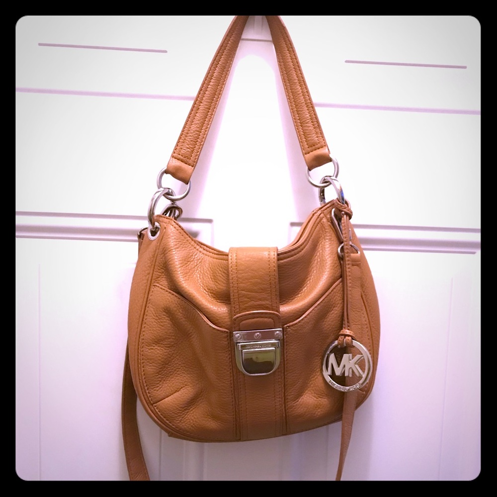 Michael Kors tan pebbled leather handbag
